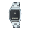 Reloj Casio Vintage Unisex AQ-230A-1DMQYES Analógico Digital Esfera Negra Acero
