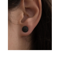 Pendientes Plata de Ley 925ml Negra Lineargent Mujer Rutenio