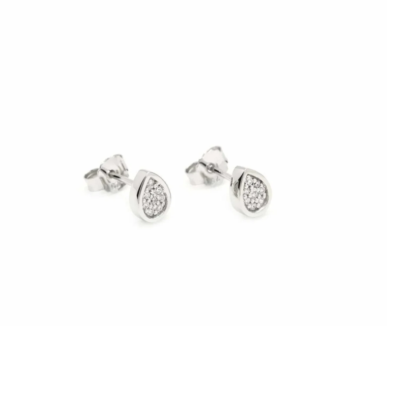 Pendientes Plata Lineargent Mujer Joven Forma Gota Circonitas Pequeños 16335-A