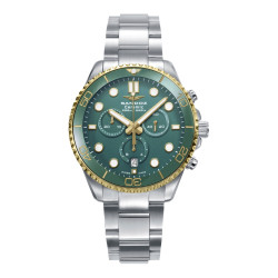 Reloj Sandoz Hombre Diver 83021-67 Acero Esfera Verde 42 mm – Cronógrafo Deportivo Swiss Made 20 ATM