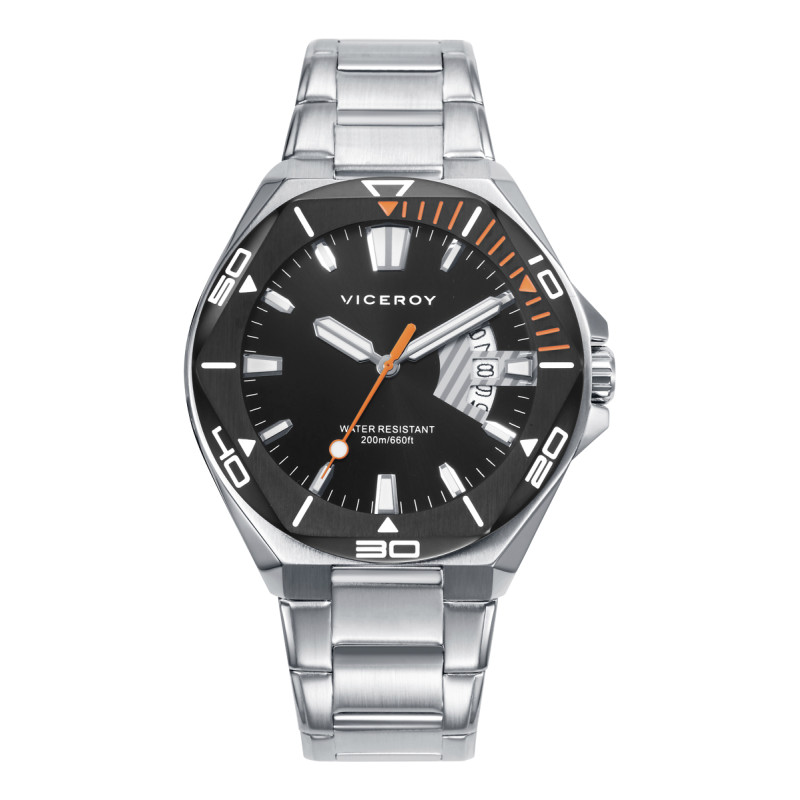 Reloj Viceroy Hombre Acero 46847-57 Bicolor IP Negro Deportivo 20 ATM con Brazalete Metálico