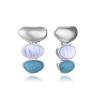 Pendientes Viceroy Mujer Acero 14349E01000 Chapado Plata con Piedra Natural Amazonita 3 cm