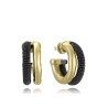 Pendientes Viceroy Mujer Acero IP Dorado y Negro 14347E01020 – Diseño Bicolor