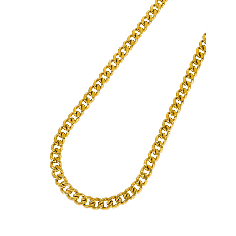 Cadena Marea Hombre Acero Chapado Dorado 50 cm x 8 mm – Modelo C00104/AD50