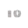 Pendientes Marea Mujer Aro Rectangular con Circonitas Acero 6x14,5 mm – Modelo C03101/AC
