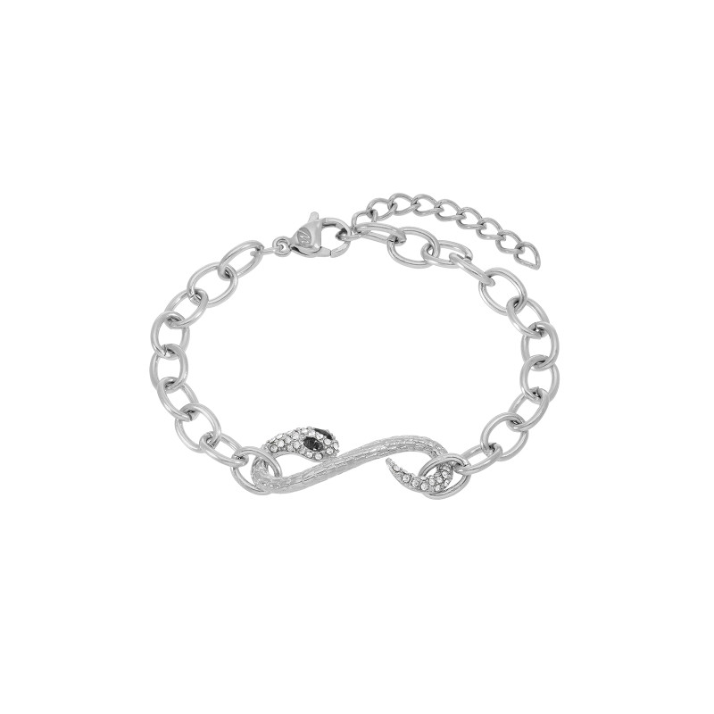 Pulsera Marea Mujer Acero Snake con Circonitas Blancas y Negras C03103/AA