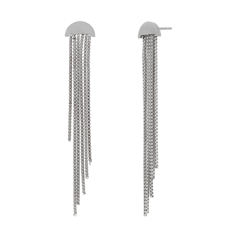 Pendientes Marea Mujer Cadena de Bolas Acero C03101/AI