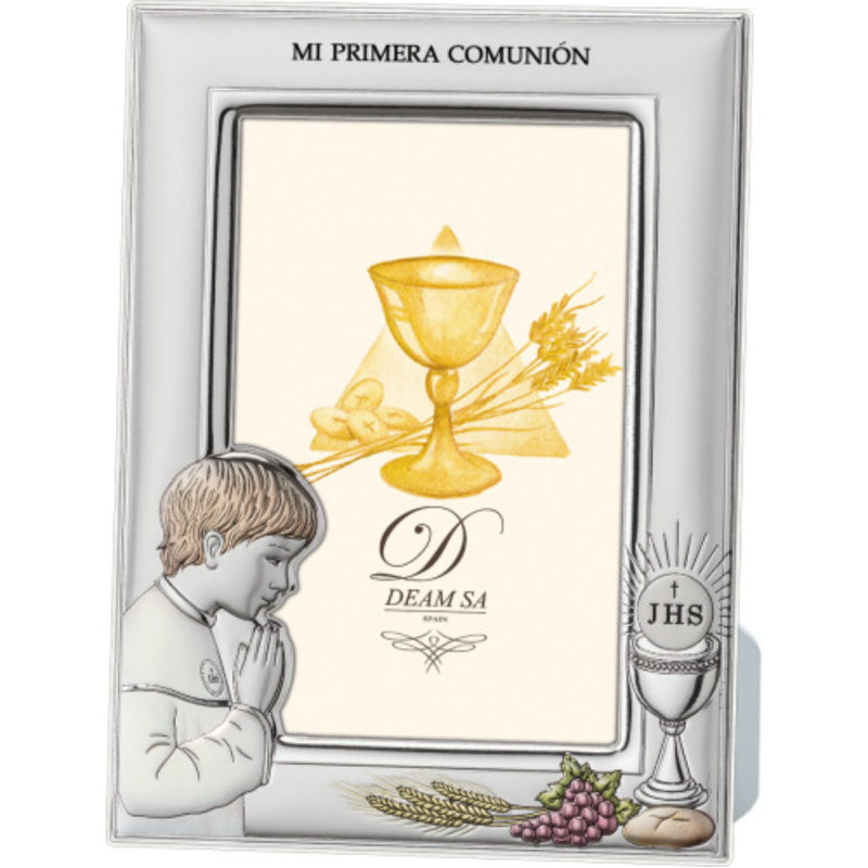 Marco Comunión 13x18 Laminado Plata E0722