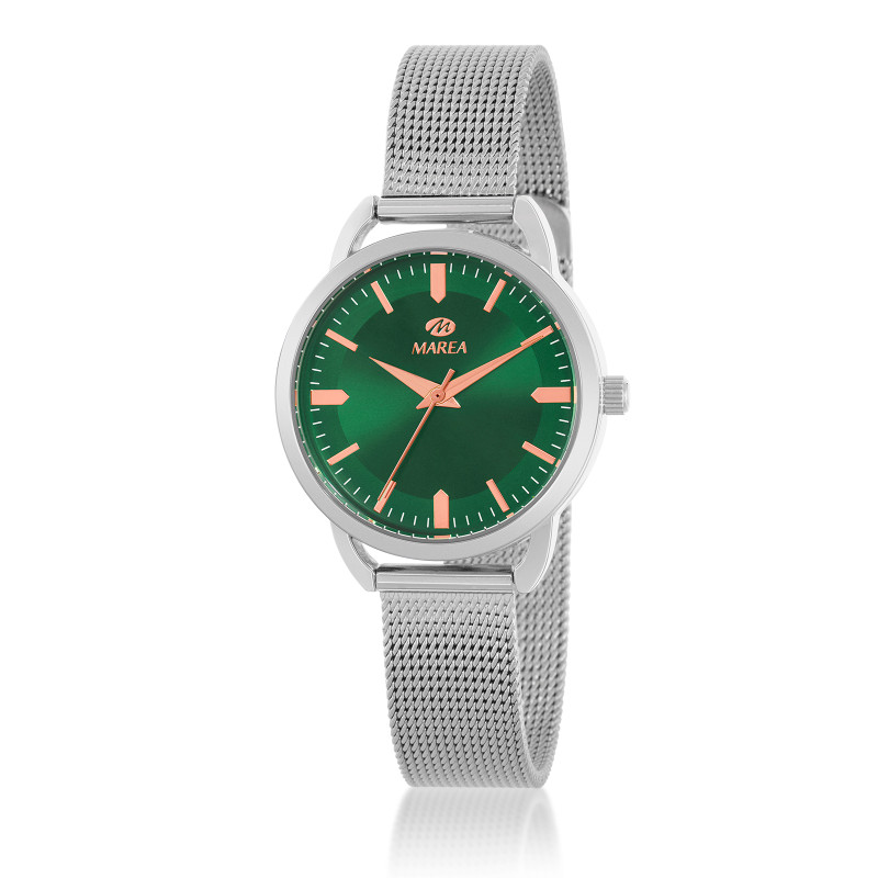 Reloj Marea Mujer Metal y Acero Esfera Verde Oscuro 33 mm – 3 Agujas 3 ATM B41414/4