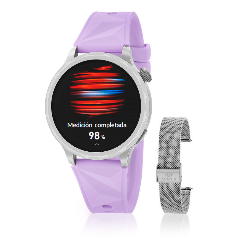 Smartwatch Marea B58017/3 Lila Claro – IP67, Bluetooth, Llamadas y Monitor de Salud