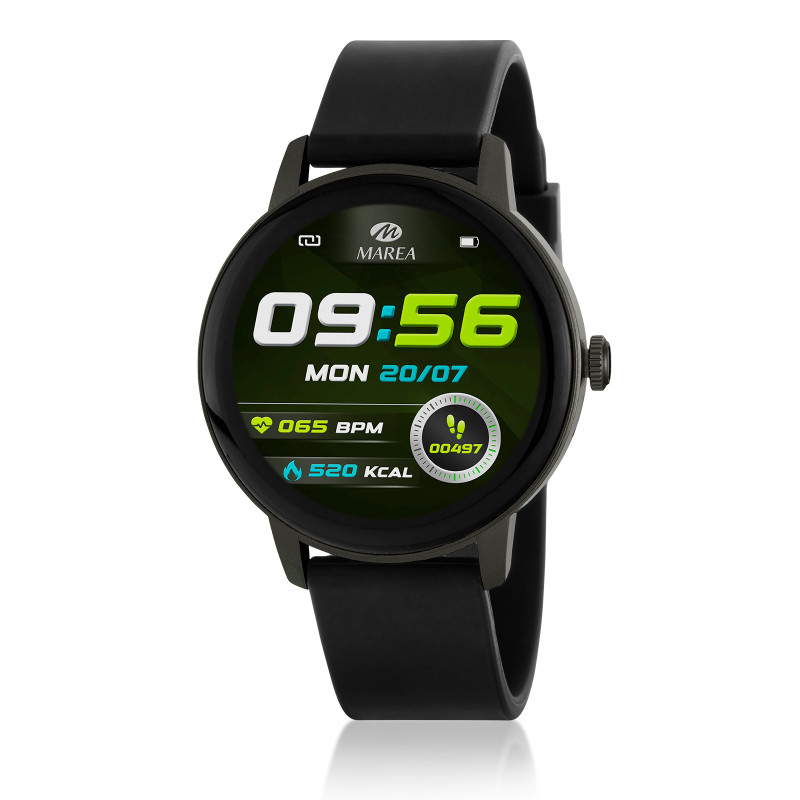 Reloj Marea Smart B63005/1 Negro – Smartwatch Deportivo con Bluetooth, Monitor de Salud y Pantalla 1.3”