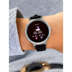 Reloj Marea Smart B61002/10 Mujer  – Smartwatch Deportivo IP68 con Pulsómetro y Correa Negra de Caucho, 40 mm