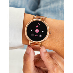 Reloj Marea Smart B61002/22 Mujer Rosa – Smartwatch Dorado IP68 con Pulsómetro y Correa Rosa 40 mm