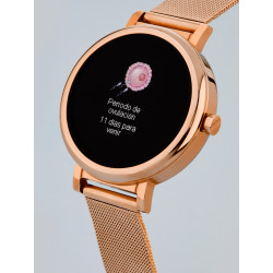 Reloj Marea Smart B61002/22 Mujer Rosa – Smartwatch Dorado IP68 con Pulsómetro y Correa Rosa 40 mm