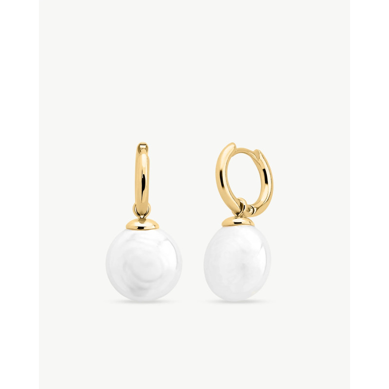 Pendientes Majorica Plata Dorada Perla 12mm Wild Pearls 18133.01.1.E00