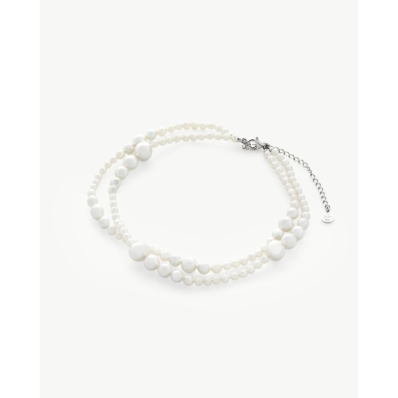 Collar Majorica Plata Essence Perlas 4 a 10 mm 18126.01.2.N32