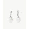 Pendientes Majorica Plata Perla Plana 10 mm Espiga 09286.01.2.E00