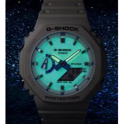 Reloj Casio G-Shock GA-2100HDS-7AER Blanco Carbon Core Guard 20 Bar