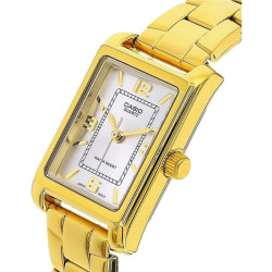 Reloj Casio Mujer Dorado Rectangular LTP-1234PG-7A – Elegancia Clásica