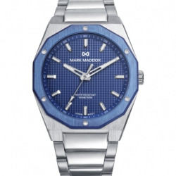 Reloj Mark Maddox Hombre Acero Esfera y Bisel Azul 37 mm Hm1030-37