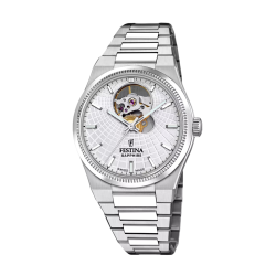 Reloj Festina Mujer F20054/1 Swiss Made Automático Acero Plateado