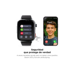 SaveWatch Plus 2 – Reloj Inteligente Infantil con GPS, Cámara y Pantalla AMOLED Black