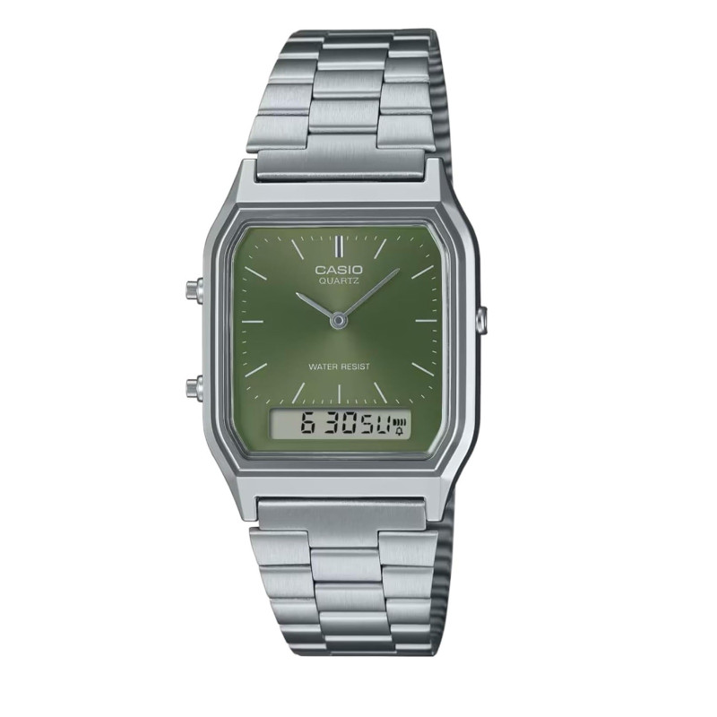 Reloj Casio AQ-230A-3AMQYES Dorado · Analógico + Digital · Vintage Unisex