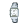 Reloj Casio AQ-230A-7DMQYES Plata · Analógico + Digital · Retro Vintage Unisex