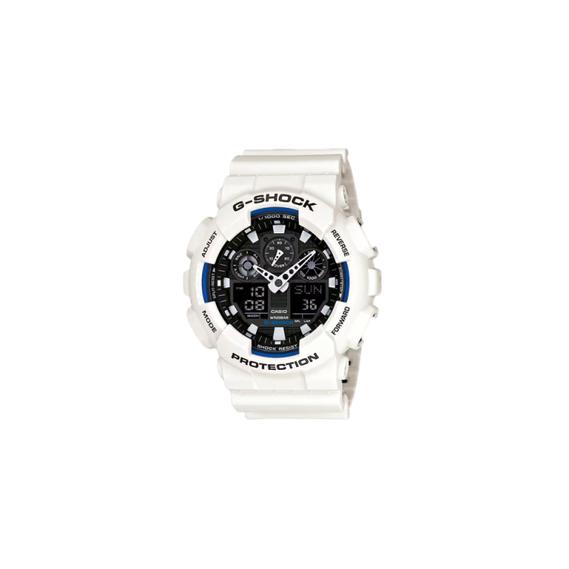 Reloj G-shock Blanco Resistencia Correa Resina Ga-100b-7aer