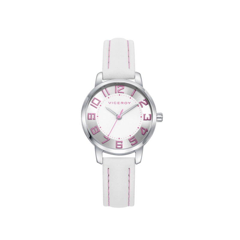 Reloj Viceroy Niña Correa Blanca y Rosa 401216-05 + Pulsera Árbol de la Vida de Regalo