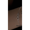 Pulsera Plata Infinito Circonitas Blancas Brillo Mujer Joven