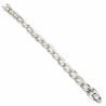 Pulsera Plata Circonitas Eslabones Talla Grande 21cm Mujer Hombre Brillo