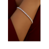 Pulsera Rivière de Plata 925 con Circonitas Talla Radiante | Elegante y Brillante para Mujer y Novia | Largo 17 cm
