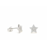 Pendientes de Plata 925 en Forma de Estrella con Circonitas Blancas  Joyas para Mujer y Niña Lineargent16374-W-A