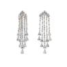 Pendientes de Plata Lineargent Largos 5 Tiras de Circonitas Blancas para Novia o Fiesta – Ref. 19614-A