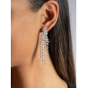 Pendientes de Plata Lineargent Largos 5 Tiras de Circonitas Blancas para Novia o Fiesta – Ref. 19614-A