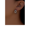 Pendientes de Plata Lineargent con Cierre Omega y Eslabones con Circonitas para Mujer – Ref. 18526-A