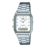 Reloj Casio AQ-230A-7DMQYES Plata · Analógico + Digital · Retro Vintage Unisex