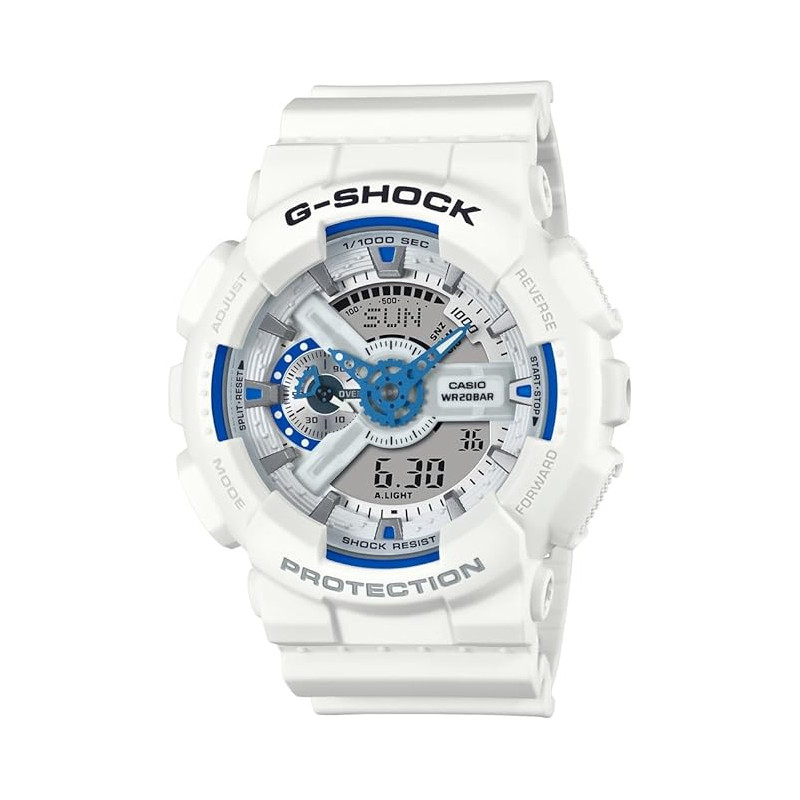 Reloj G-Shock GA-110HDS-7AER Blanco | Resistente a Golpes, 20 Bar, Cronómetro 1/1000 s