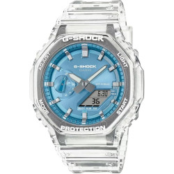 Reloj G-Shock GA-2100BM-7A2ER Carbon Core Guard Blanco – 20 Bar, Cronómetro y Hora Mundial
