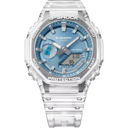Reloj G-Shock GA-2100BM-7A2ER Carbon Core Guard Blanco – 20 Bar, Cronómetro y Hora Mundial