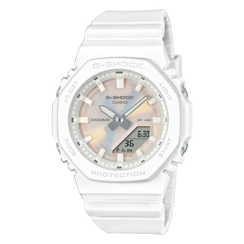 Reloj Casio G-Shock GMA-P2100PC-7AER Polarizado | Resina Biológica, 20 BAR, LED Doble y Hora Mundial