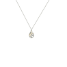 Colgante de Plata 925 Bicolor con Circonitas – Motivo de 2 cm y Cadena Corta – Lineargent 20166-PE