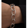 Pulsera de plata 925 de eslabones ovalados grandes para mujer- Lineargent 15202-P