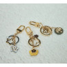 Llavero Viceroy  de mujer en acero IP dorado con estrellas y luna  75414l01012