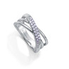 Anillo Viceroy de plata con baño de rodio cruzado y circonitas 9162a016-30