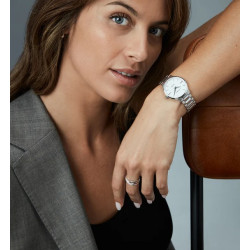 Anillo Viceroy de plata con baño de rodio cruzado y circonitas 9162a016-30