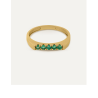 Anillo para mujer Doubler Esmeralda de oro amarillo 9k – BEA SOLDADO (Talla 17)