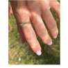 Anillo para mujer Doubler Esmeralda de oro amarillo 9k – BEA SOLDADO (Talla 17)