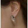 Pendientes modernos largos ondulados de plata 925  para mujer | Lineargent 19989-A